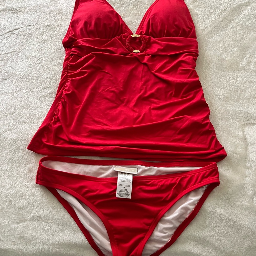 MICHAEL Michael Kors Red Bikini Swim Set